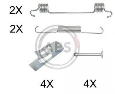 Ремкомплект тормозных колодок Chrysler 300C, Mercedes M-Class, Lancia Thema A.B.S. 0808Q