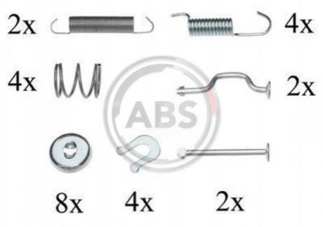 Ремкомплект тормозных колодок Toyota Carina, Camry, Celica, Avensis, Lexus RX A.B.S. 0810Q