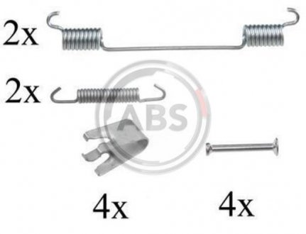 Ремкомплект тормозных колодок Fiat Panda, 500, Punto, Ford KA A.B.S. 0836Q