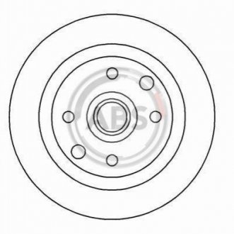 Тормозной диск задний. Cavalier/Astra/KadeVectra 87-95 Opel Kadett, Vectra A.B.S. 15893