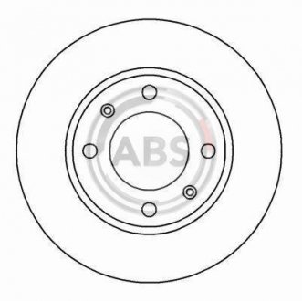 Диск гальмівний Peugeot 306, Citroen Xsara, Peugeot 206, 207 A.B.S. 16876