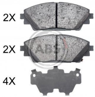 Купить Тормозные колодки дисковые Mazda 3, CX-3 A.B.S. 35022 (фото1) подбор по VIN коду, цена 845 грн.