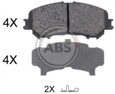 Купити ГАЛЬМІВНІ КОЛОДКИ ДИСКОВІ Nissan Qashqai, X-Trail, Renault Kadjar, Koleos A.B.S. 35045 (фото1) підбір по VIN коду, ціна 803 грн.