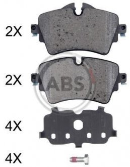 Тормозные колодки дисковые Mini Cooper, BMW F22, F45, F46, Mini Clubman, Countryman A.B.S. 35072