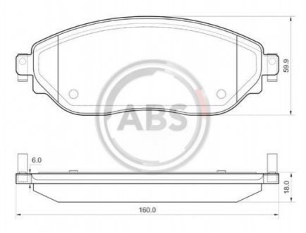 Колодки тормозные перед. NV300/Trafic/Vivaro (14-21) Renault Trafic, Opel Vivaro A.B.S. 35077