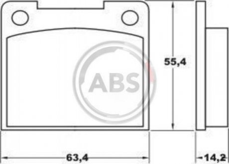 Тормозные колодки дисковые A.B.S. 36037