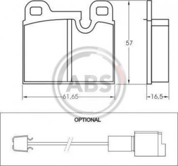 Купити Гальмівні колодки дискові (1 к-т) BMW E23, E32, E12, E28 A.B.S. 36134 (фото1) підбір по VIN коду, ціна 527 грн.