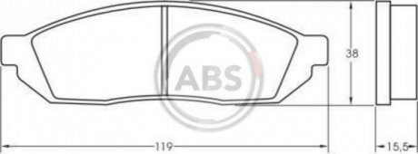 Купить Тормозные колодки дисковые Honda Civic A.B.S. 36156 (фото1) подбор по VIN коду, цена 576 грн.