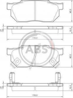 Колодки тормозные пер. Civic/Prelude/Accord 81-95 A.B.S. 36167