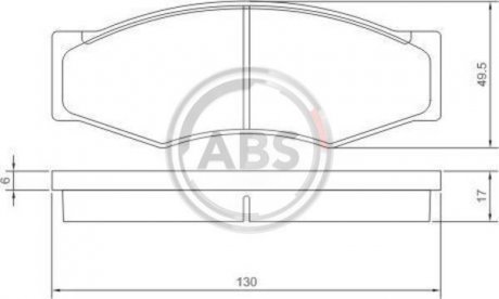 Купить Тормозные колодки дисковые (1 к-т) Nissan Bluebird, Infiniti M A.B.S. 36168 (фото1) подбор по VIN коду, цена 629 грн.