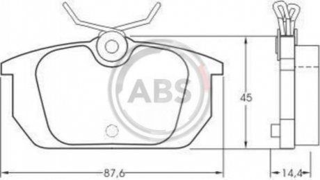 Колодки тормозные задние. Marea/Barchetta/Bravo/GTV/Spider/145/146 94-06 A.B.S. 36188