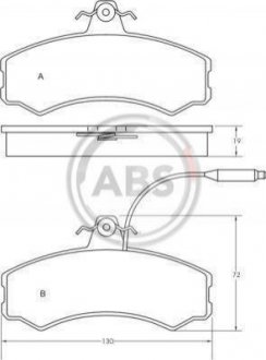 Колодки тормозные перед. A3/C25/Ducato/J5 (85-11) Peugeot 405, Fiat Ducato, Skoda Superb, Audi A4 A.B.S. 36470