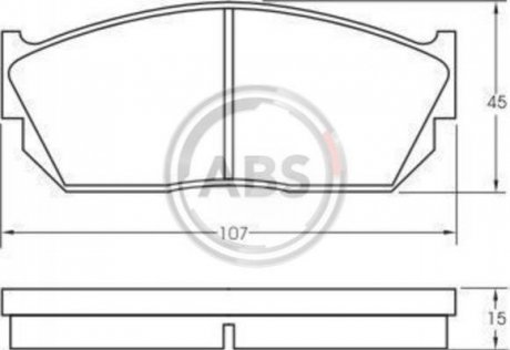 Тормозные колодки дисковые Honda Civic, Accord, Prelude A.B.S. 36495