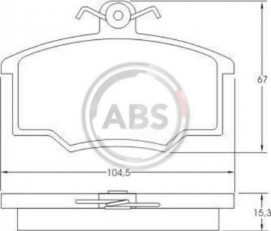 Тормозные колодки дисковые Audi 80 A.B.S. 36532