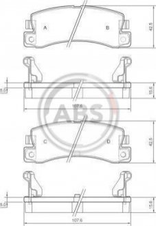 Колодки тормозные задние. Avensis/Corolla/Camry/Corona/Celica/Carina/RX/ES 87-07 Toyota Carina, Camry, Celica A.B.S. 36604