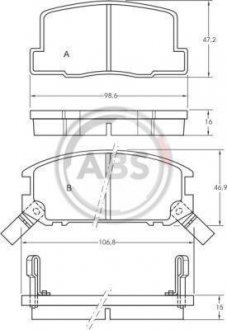 Тормозные колодки дисковые A.B.S. 36605