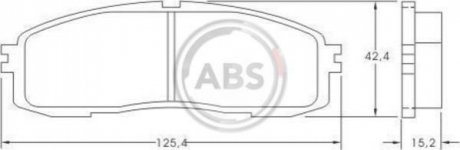 Тормозные колодки дисковые Toyota Celica, Lexus GS A.B.S. 36626