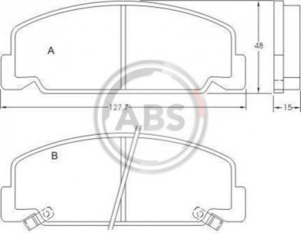 Купити ГАЛЬМІВНІ КОЛОДКИ ДИСКОВІ Honda Civic A.B.S. 36669 (фото1) підбір по VIN коду, ціна 742 грн.