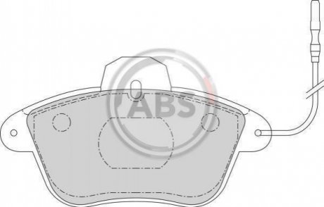 Купить Тормозные колодки дисковые Renault Clio A.B.S. 366701 (фото1) подбор по VIN коду, цена 1006 грн.