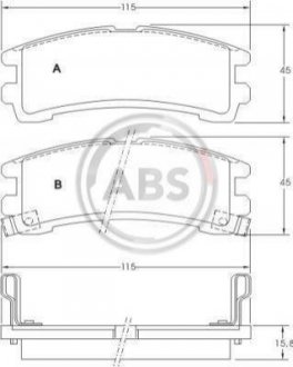 Гальмівні колодки Pathfinder/Terrano (86-95) Nissan Pathfinder A.B.S. 36674