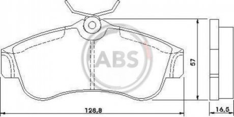 Гальмівні колодки пер. Almera/Primera (96-06) A.B.S. 36740