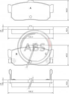 Тормозные колодки зад. Nissan Almera 95-00/Maxima 00-03 Nissan Sunny, Primera, Almera A.B.S. 36742