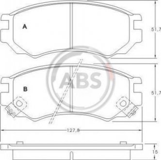 Купить Тормозные колодки дисковые Nissan Sunny, Almera A.B.S. 36743 (фото1) подбор по VIN коду, цена 755 грн.