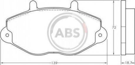 Колодки тормозные перед. Transit (94-02) Ford Scorpio, Mondeo A.B.S. 36785