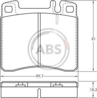 Колодки тормозные передние A.B.S. 36786