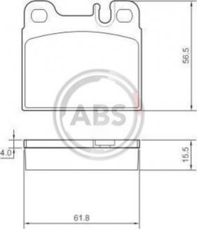 Купить Тормозные колодки дисковые (1 к-т) Mercedes W116, W126, C126 A.B.S. 36810 (фото1) подбор по VIN коду, цена 448 грн.