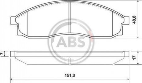 Купить Тормозные колодки дисковые Nissan Maxima A.B.S. 36862 (фото1) подбор по VIN коду, цена 618 грн.