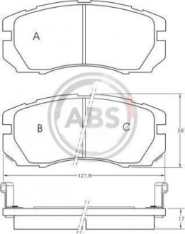 Тормозные колодки дисковые (1 к-т) Subaru Legacy, Impreza A.B.S. 36878