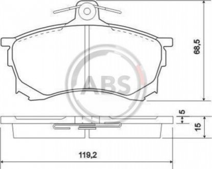 Купить Тормозные колодки дисковые Mitsubishi Carisma A.B.S. 36918 (фото1) подбор по VIN коду, цена 793 грн.