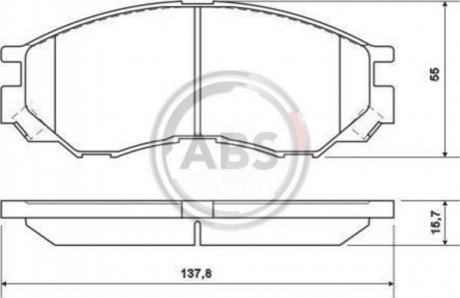 Гальмівні колодки пер. L200/Strakar/L400/Space Gear 94-07 Nissan Maxima, Mitsubishi L200, Ford Fiesta A.B.S. 36925