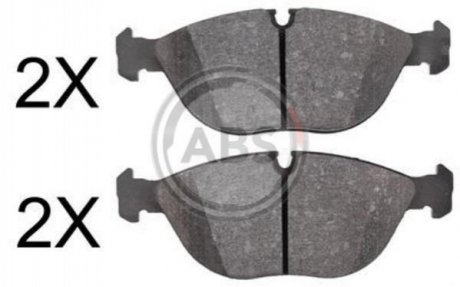 Купити Гальмівні колодки перед. W210 (ATE) BMW E38, Mercedes W210, Audi A8, Volkswagen Passat, Mercedes S210, W202, CLK-Class, Audi A4, Mercedes S202, Volkswagen Golf, Mercedes W220 A.B.S. 36957 (фото1) підбір по VIN коду, ціна 1283 грн.