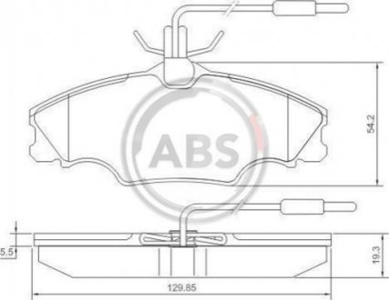 Тормозные колодки перед. 406 95-04 (TRW) Peugeot 406, Mercedes W168 A.B.S. 36976