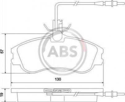 Тормозные колодки перед. Berlingo/Partner 96-01 (Lucas) (с датчиком) Peugeot 306, Citroen Berlingo, Peugeot Partner, Citroen Xsara A.B.S. 37016