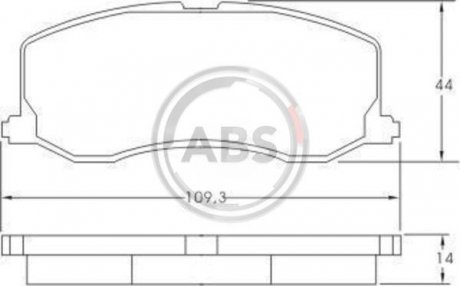 Тормозные колодки дисковые (1 к-т) Honda Civic A.B.S. 37017
