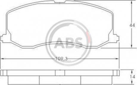 Купить Тормозные колодки дисковые (1 к-т) Suzuki Swift A.B.S. 37017 (фото1) подбор по VIN коду, цена 483 грн.