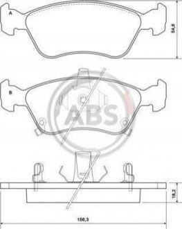 Гальмівні колодки пер. Avensis (00-03) Mazda Xedos 9, 929 A.B.S. 37029