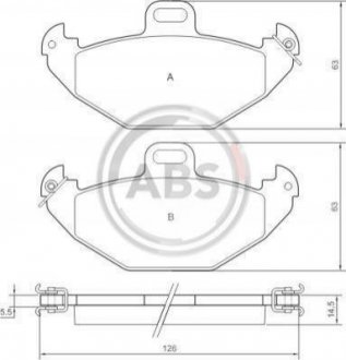 Тормозные колодки дисковые Renault Laguna, Espace, Safrane A.B.S. 37051