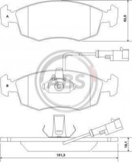 Гальмівні колодки пер. Linea/Strada/Siena/Albea/Palio/Punto 99- Fiat Punto A.B.S. 37122