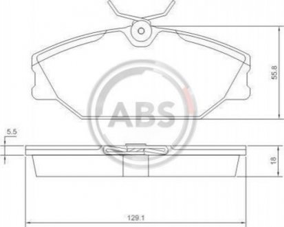 Тормозные колодки перед. Clio/Megane/Laguna 93- (TRW) A.B.S. 37138