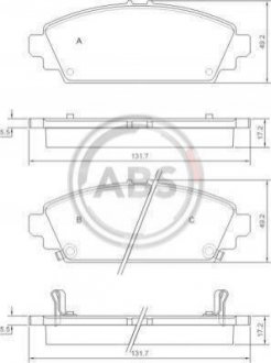 ГАЛЬМІВНІ КОЛОДКИ ДИСКОВІ Honda Accord, Civic A.B.S. 37177