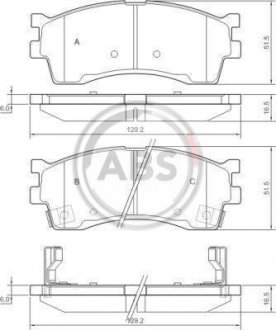 Тормозные колодки дисковые (1 к-т) A.B.S. 37180