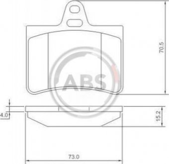 Купить Тормозные колодки дисковые Citroen C5 A.B.S. 37276 (фото1) подбор по VIN коду, цена 636 грн.