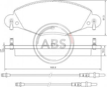 Тормозные колодки дисковые A.B.S. 37285