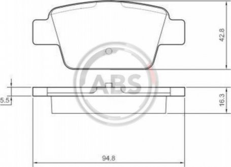 Тормозные колодки дисковые A.B.S. 37291