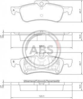 Купить Тормозные колодки дисковые Mini Cooper A.B.S. 37305 (фото1) подбор по VIN коду, цена 853 грн.