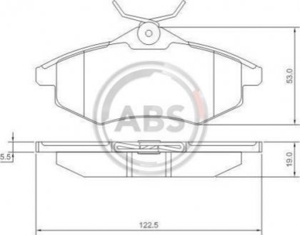 Купить Тормозные колодки перед. Citroen C2/C3 02- (TRW) (122,5x53x19) Citroen C3, C2 A.B.S. 37307 (фото1) подбор по VIN коду, цена 655 грн.